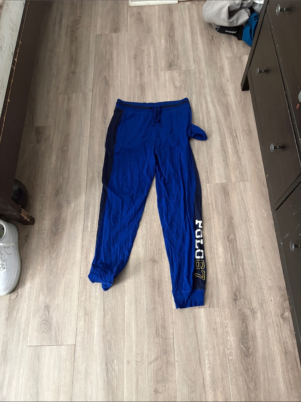 Polo by Ralph Lauren Blue Joggers with Navy Side Panels